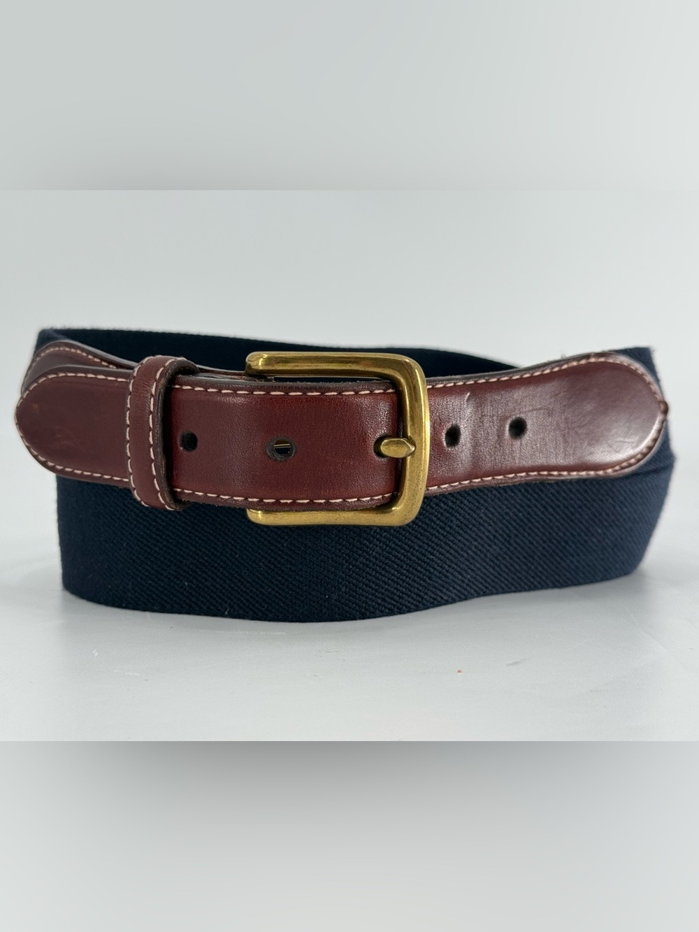 L.L. Bean Canvas & Leather Men’s Casual Belt 44